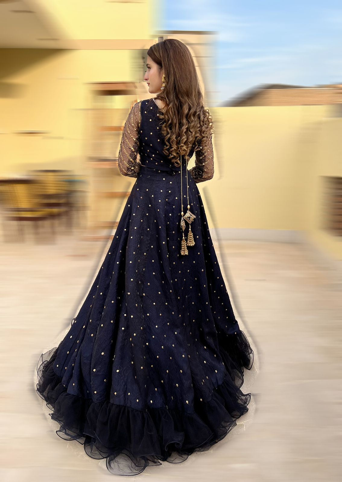 Zohera blue Wedding wear