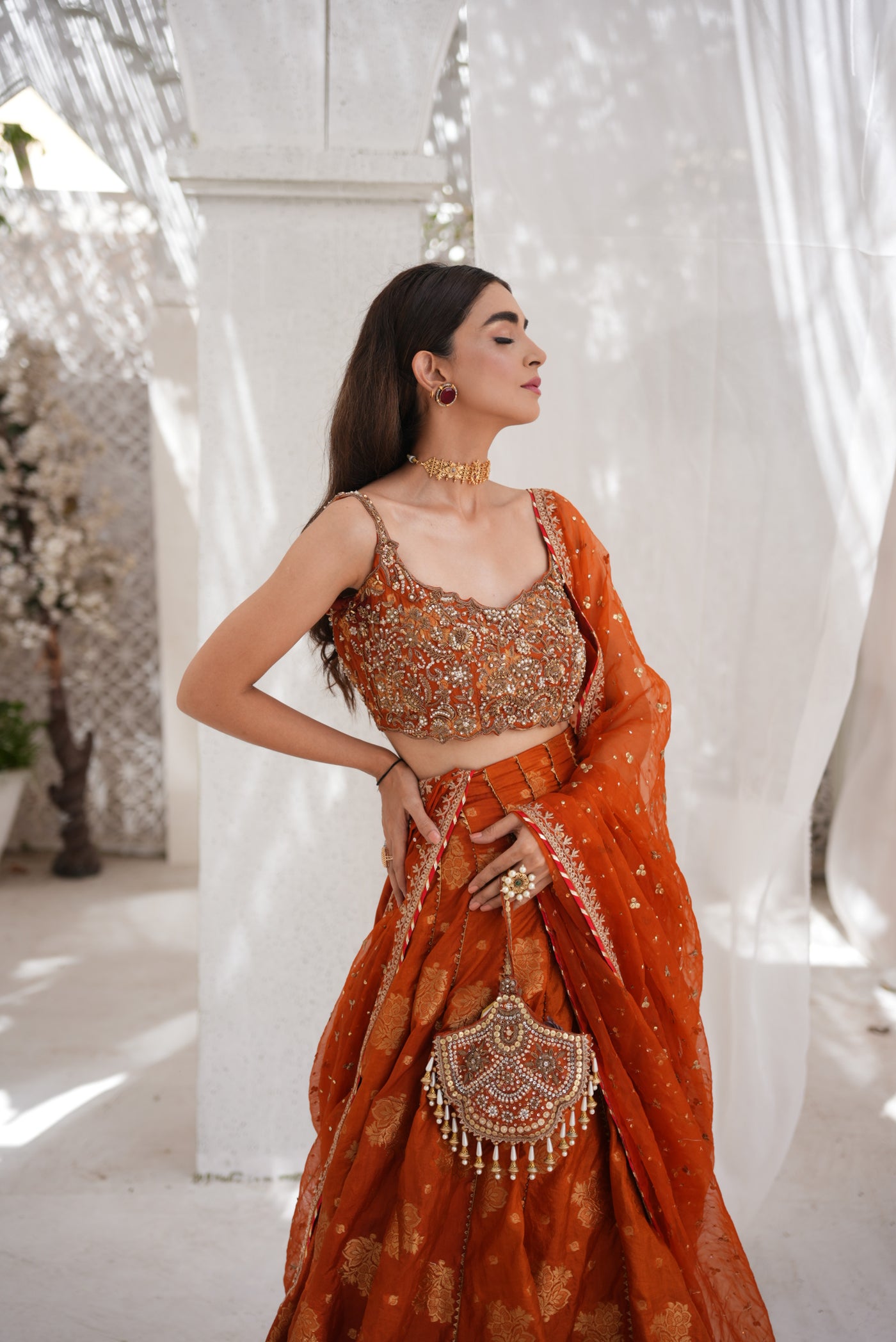 Amaara Rust wedding wear