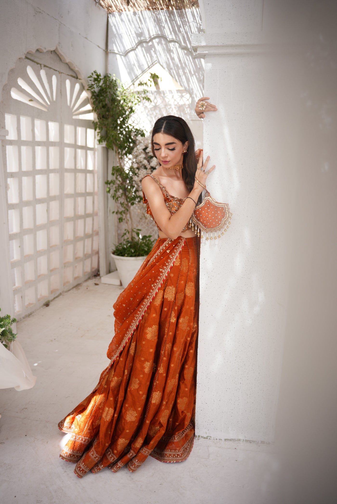 Amaara Rust wedding wear