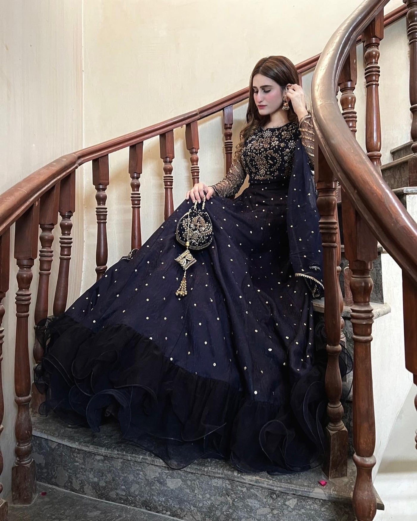 Zohera blue Wedding wear