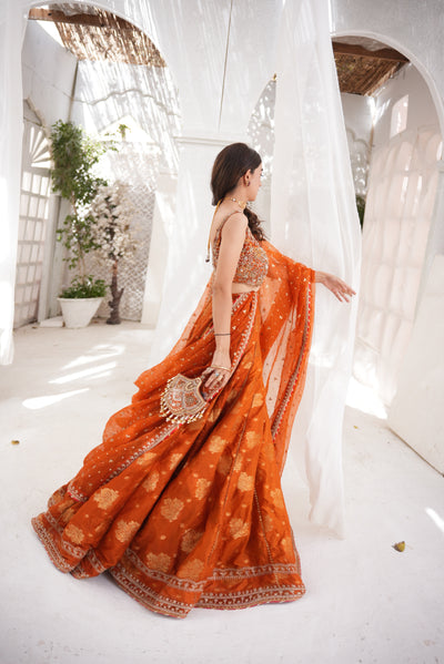 Amaara Rust wedding wear