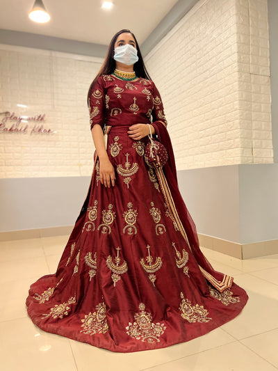 Maroon Saz Wedding Wear