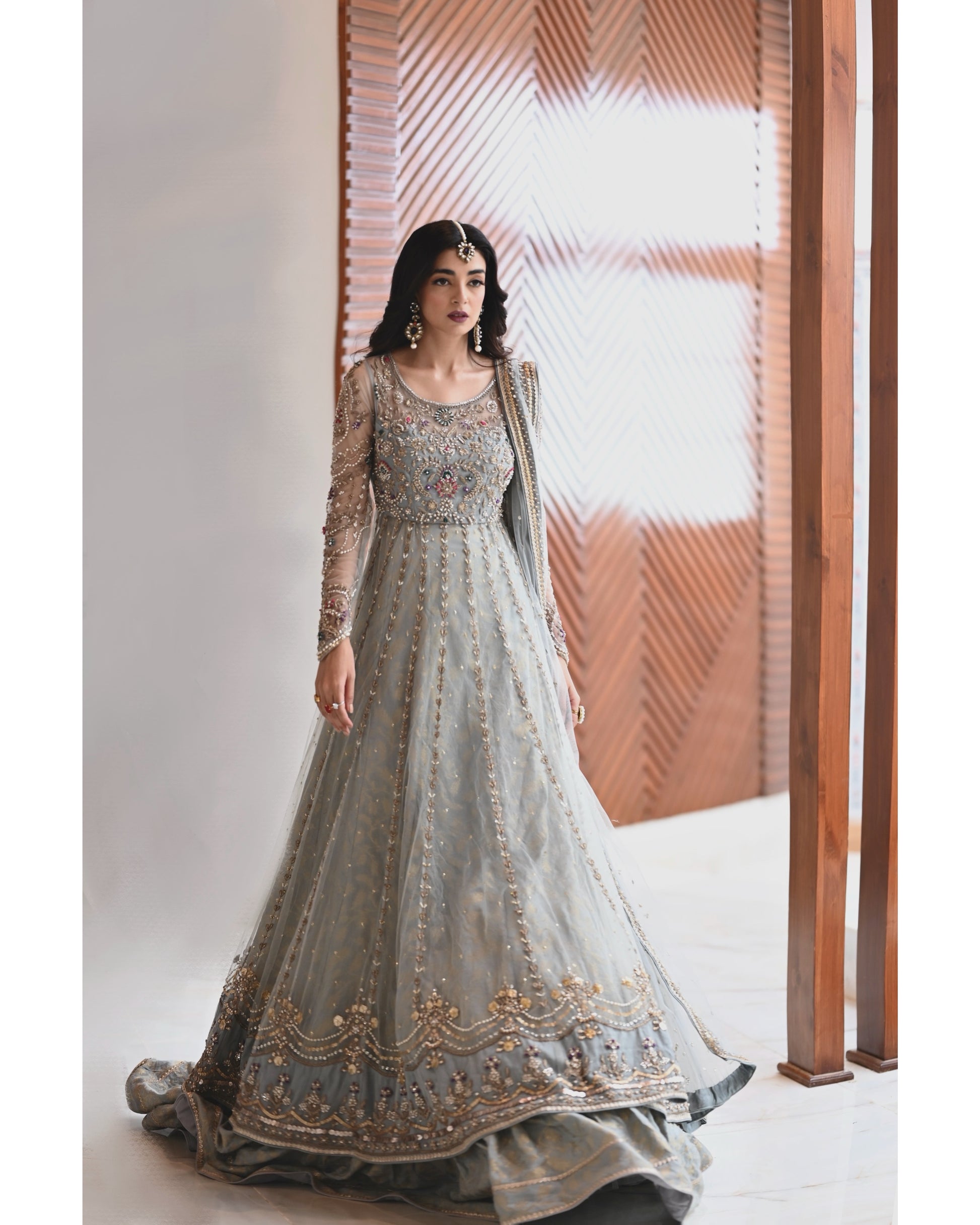 Aleema Ice Blue Bridal Rabail Khan studio Aleema Ice Blue Bridal Rabail Khan studio