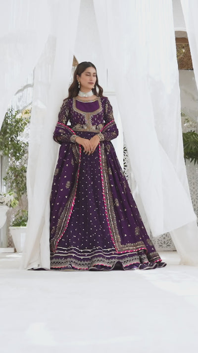 Alvina Purple Wedding Wear